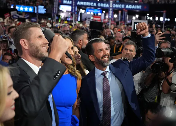 Dominari Holdings (DOMH), located in the Trump Tower in New York City, made headlines last month after the Trump brothers joined its 58-year-old board of advisors and became investors. (Getty Images)